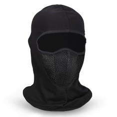 Balaclava masca pentru sporturi de iarna, airsoft, paintball, poliester 35 x 28.5cm - black