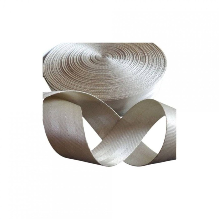 Material banda centura de siguranta auto 46mm Bej