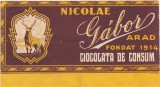 Ciocolata de consum Nicolae Gabor Fondat 1914 Arad ND(1930)