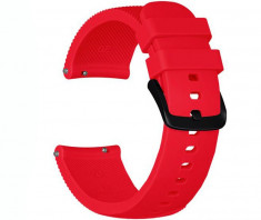 Curea ceas Smartwatch Samsung Galaxy Watch 4, Watch 4 Classic, Gear S2, iUni 20 mm Silicon Red foto