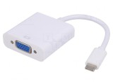 Adaptor USB C la D-Sub 15pin HD, Nichelat, Akyga