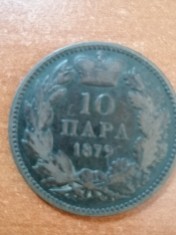 Moneda sarbeasca 1o para 1879 foto