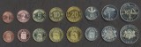 LETONIA █ SET COMPLET DE MONEDE █ 1 + 2 + 5 + 10 + 20 + 50 Santimu + 1 + 2 Lati █ 1992-2003 █ UNC █