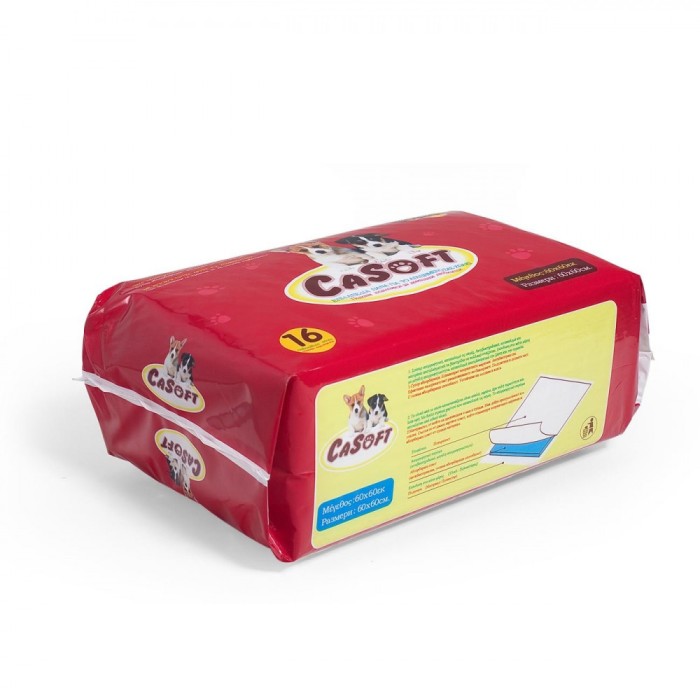 Set Covorașe Absorbante Căței, CaSoft, 60x60 cm, 16 Bucăți, Margini Adezive