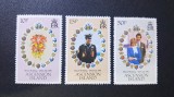 Ascension Island 1981 Nunta Regală Prințul Charles și Prințesa Diana Set Complet 3 Timbre MNH Neștampilat - A183
