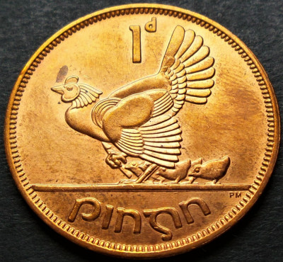Moneda istorica 1 PENNY / PINGIN - IRLANDA, anul 1968 * cod 2338 = UNC + LUCIU foto