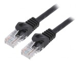 Patch cord UTP Cat6 CCA PVC Negru 5m, Gembird