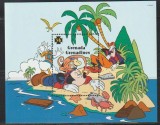 Grenada Grenadines MNH 1995 - Disney desene animate Mickey Mouse aventura piratilor - colite (2 poze), Nestampilat
