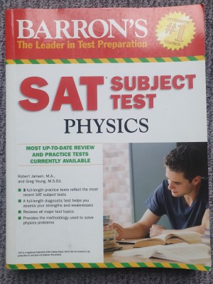 SAT subject test PHYSICS, 2013 Barron, 590 pag, in engleza, stare fb foto
