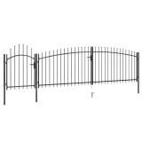 Gossi poarta de gard de gradina woerden cu varf tip sulita 5x1,25 m, negru