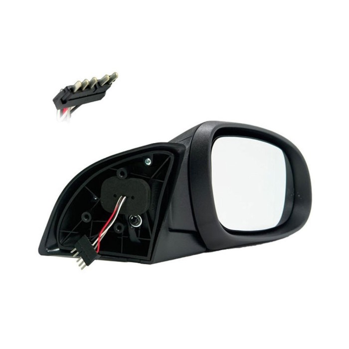 Oglinda exterioara Mercedes Clasa A (W168) 09.1997-08.2004 partea stanga 5 pini, BestAutoVest crom asferica carcasa neagra reglare electrica cu incal