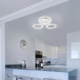 Lustra LED Crina 3 Cercuri 24W, 4000K, Acril, Alb, Alessandro DESIGN