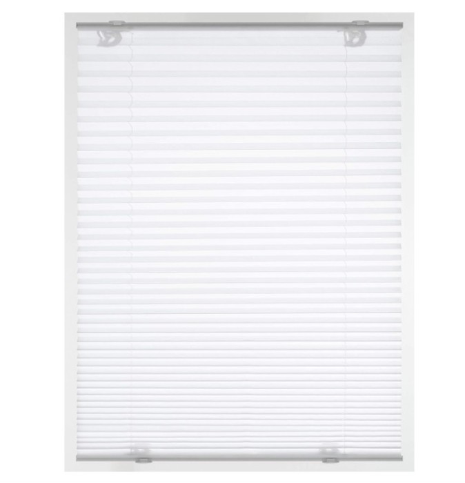 Jaluzele pliante opace Gardinia Plisse Solo cu ventuze, alb, 80 x 130 cm, 32921 - RESIGILAT