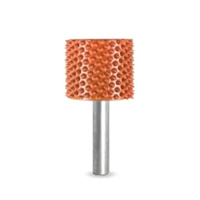 Valec hladk&amp;eacute; čelo pr-25,4 mm stopka 6mm, Granulatie Saburr FOARTE ASPRA - PORTOCALIE foto