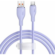 CABLU alimentare si date Baseus Pudding, Fast Charging Data Cable pt. smartphone, USB la USB Type-C 100W, 1.2m, violet &amp;quot;P10355703511-00&amp;quot; (ti