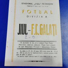 program JIul - FC Galati