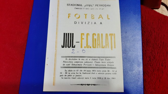 program JIul - FC Galati