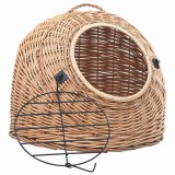 Cumpara ieftin Cos transport pentru pisici, 60x45x45 cm, rachita naturala