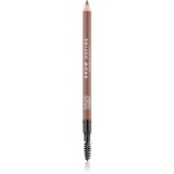 MUA Makeup Academy Brow Define creion de sprancene de lunga durata cu pensula culoare Mid Brown 1,2 g