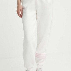 adidas Originals pantaloni de trening culoarea bej, neted, IU2502