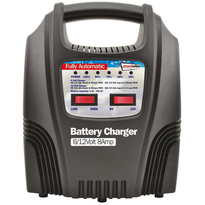 Incarcator acumulator auto automat marca Streetwize 6/ 12V 8Amp redresor cu led nivel incarcare a bateriei Kft Auto foto
