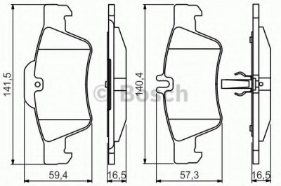 Set placute frana,frana disc MERCEDES CLS Shooting Brake (X218) (2012 - 2016) BOSCH 0 986 495 248 foto