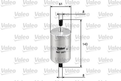 VALEO 587001 filtru combustibil foto