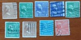 U.S.A-(1939)-''Seria dePersedinti-lot 9val. varietati de dantelura''-stamp.--Vezi-Scan