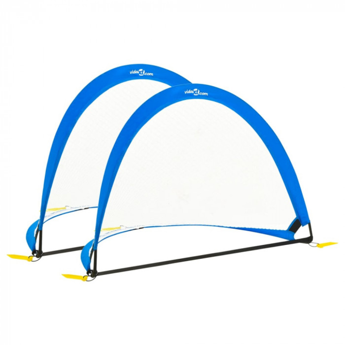 vidaXL Porți fotbal copii 2 buc. geantă depozitare 119x82x84,5 cm 93365