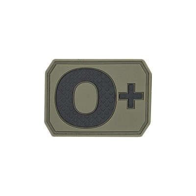 Ecuson 3D PVC Grupa Sanguina 0 Pozitiv 4x3cm Olive Drab Mil-Tec foto