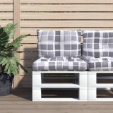 Set 2 Perne Paleti Gossi Gri Carouri, Poliester, Exterior/Interior, 61.5x60x10cm &amp; 60x38x13cm