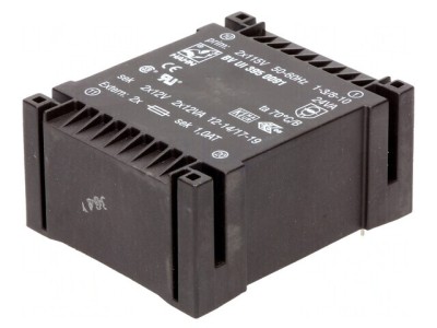 Transformator &amp;icirc;ncapsulat 24VA 115V 12V 1A PCB foto