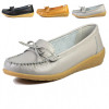 Mocasini Dama TRULAND Confort Piele Naturala cu Funda, 36 - 38, 39.5, Gri, Maro, Negru