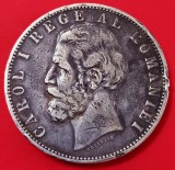 Rom&acirc;nia, 5 Lei 1884, Argint.