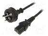 Cablu alimentare AC, 1.8m, 3 fire, culoare negru, AS/NZS 3112 (I) mufa, IEC C13 mama, SUNNY - C13AU18