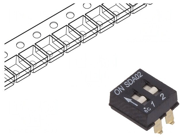 Comutator DIP-SWITCH 2 Secțiuni OFF-ON 24VDC