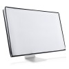 Husa Monitor 24-26 inch Kwmobile Alb Textil Protectie Praf Zgarieturi Universal