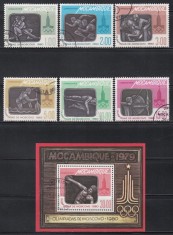 Mozambic 1979 - Jocurile Olimpice - Moscova, Serie + Colita, Stampilat