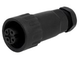 Mufă WA22 mamă 4 PIN IP67 16A 400V aurit