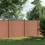 vidaXL Panouri pentru gard, maro, 353x186 cm, WPC 3282799