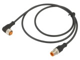 Cablu M12 LUTRONIC 3 PIN 1m 4A IP67 -25&deg; la 80&deg;C