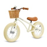 Bicicleta de echilibru fara pedale pentru copii, 3 ani+, Retro Classy Cream, Kidwell