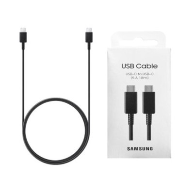 Cablu de Date Type-C to Type-C Fast Charging 5A, 1.8m - Samsung (EP-DX510JBEGEU) - White (Blister Packing) foto