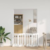 vidaXL Țarc pliabil pentru animale de companie 4 pcs Alb 8005954