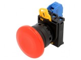 Comutator apăsare 22mm 1 NO roșu Poz.i stabil