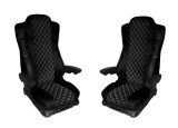 2 x Huse pentru Mercedes Actros MP4 Camioane Negru Piele