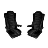 2 x Huse pentru Mercedes Actros MP4 EURO 6 2015-2021 Camioane Negru Piele