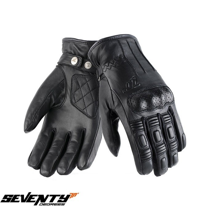 Manusi femei piele pentru scuter - motocicleta Urban iarna Seventy model SD-C33 negru Negru S (7 cm)
