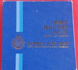 SET MONETAR SAN MARINO - 1984 - 1, 2, 5, 10, 20, 50, 100, 200 SI 500 LIRE 1984, 9 MONEDE UNC + BROSURA SI CUTIE ORIGINALA