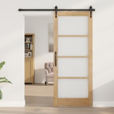 vidaXL Ușa Interioară cu Sticlă &quot;ORKDAL&quot; 83x202x4 cm Lemn Masiv de Pin